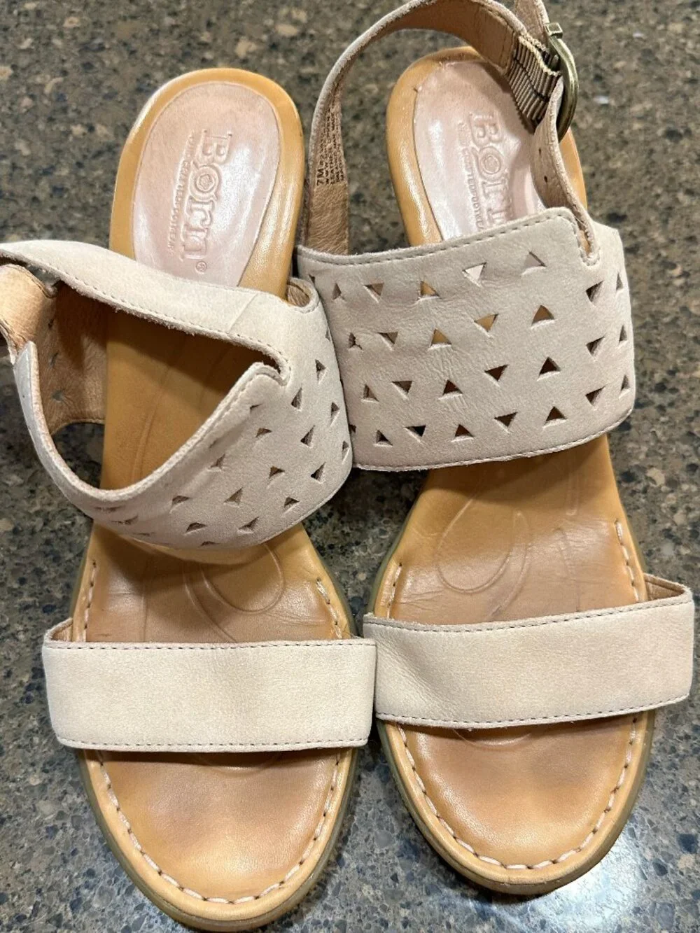 Born, Block Heel Sandals, Size 7M